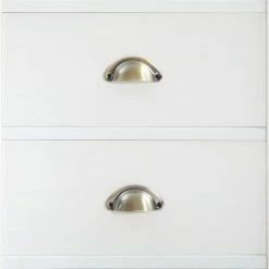 IDIMEX Schreibtisch LANA Aus Kiefer In Weiß Mit 5 Schubladen Und Muschelgriffen -Günstiges Tische Geschäft 7281 AC6