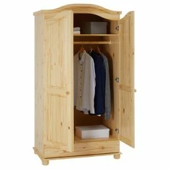 IDIMEX Kleiderschrank BERGEN Mit 2 Türen, Kiefer Natur -Günstiges Tische Geschäft 8070 2 N1
