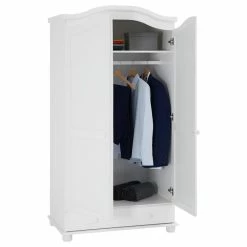 IDIMEX Kleiderschrank BERGEN Mit 2 Türen, Kiefer Weiß 8 IDIMEX Kleiderschrank BERGEN Mit 2 Türen, Kiefer Weiß -Günstiges Tische Geschäft 8071 2 N1