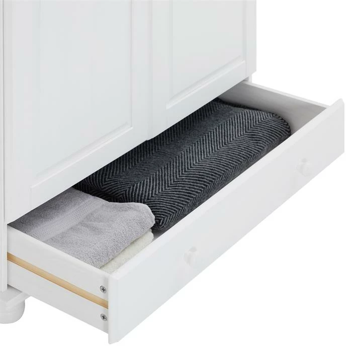 IDIMEX Kleiderschrank BERGEN Mit 2 Türen, Kiefer Weiß 4 IDIMEX Kleiderschrank BERGEN Mit 2 Türen, Kiefer Weiß – Bild 4
