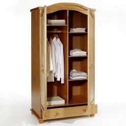 IDIMEX Kleiderschrank BERGEN Mit 2 Türen, Kiefer Honigfarben -Günstiges Tische Geschäft 8072 2