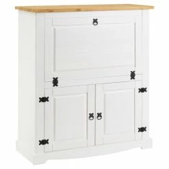 IDIMEX Weinschrank TEQUILA, Kiefer Massiv Weiß/braun, Mexiko Möbel