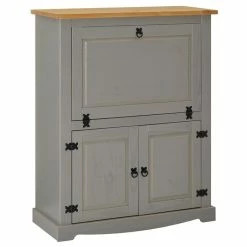 IDIMEX Weinschrank TEQUILA, Kiefer Massiv Grau/braun, Mexiko