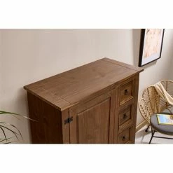 IDIMEX Brotschrank TEQUILA,Kiefer Massiv Braun, Mexiko Stil -Günstiges Tische Geschäft 81428 A5