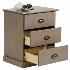 IDIMEX Nachttisch PARIS Mit 3 Schubladen, In Taupe -Günstiges Tische Geschäft 84141 2