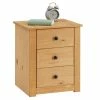 CARO-Möbel Nachttisch CANCUN Aus Kiefer Mit 3 Schubladen