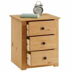 CARO-Möbel Nachttisch CANCUN Aus Kiefer Mit 3 Schubladen 8 CARO-Möbel Nachttisch CANCUN Aus Kiefer Mit 3 Schubladen -Günstiges Tische Geschäft 91414 2