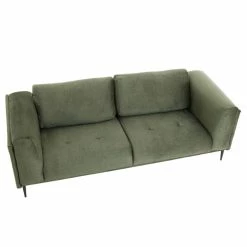 CARO-Möbel Sofa MAGNA Dreisitzer, Samt In Moosgrün -Günstiges Tische Geschäft 92010 3