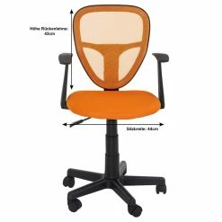CARO-Möbel Kinderdrehstuhl STUDIO In Orange Mit Armlehnen -Günstiges Tische Geschäft 93045 4