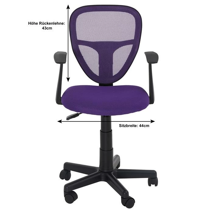 CARO-Möbel Kinderdrehstuhl STUDIO In Lila Mit Armlehnen 5 CARO-Möbel Kinderdrehstuhl STUDIO In Lila Mit Armlehnen – Bild 5