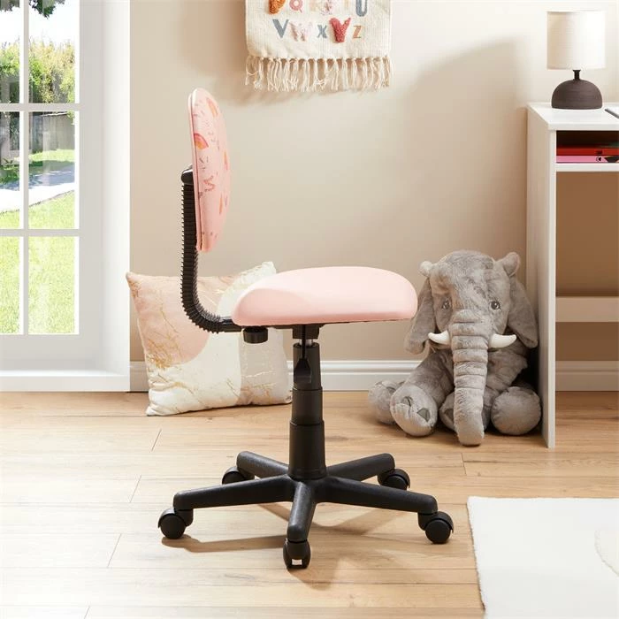 CARO-Möbel Drehstuhl ALPACA Für Kinder, Höhenverstellbar, Kunstleder In Pink 2 CARO-Möbel Drehstuhl ALPACA Für Kinder, Höhenverstellbar, Kunstleder In Pink – Bild 2