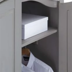 CARO-Möbel Kleiderschrank RAMON Im Mexiko Stil, Kiefer Massiv, Grau/natur -Günstiges Tische Geschäft 93083 4 N
