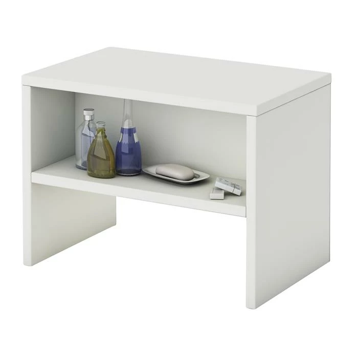 CARO-Möbel Nachttisch NEY Mit Offenem Fach In Weiß 1 CARO-Möbel Nachttisch NEY Mit Offenem Fach In Weiß