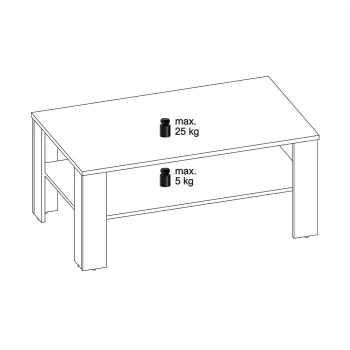 CARO-Möbel Couchtisch ANIMO In Schwarz, 100 X 60 Cm 2 CARO-Möbel Couchtisch ANIMO In Schwarz, 100 X 60 Cm – Bild 2