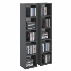 CARO-Möbel CD / DVD Regal CHART Mit 10 Fächern In Graphitgrau -Günstiges Tische Geschäft 93824 2