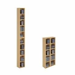 CARO-Möbel CD / DVD Regal CHART Mit 10 Fächern In Buche