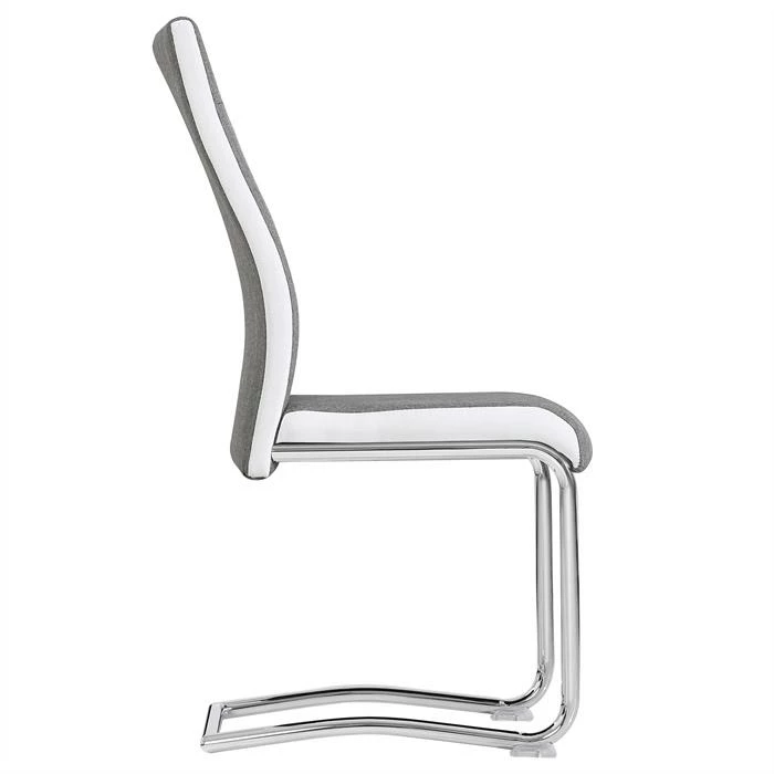 CARO-Möbel Esszimmerstuhl ALBA Im 4er Set In Grau-weiß 2 CARO-Möbel Esszimmerstuhl ALBA Im 4er Set In Grau-weiß – Bild 2