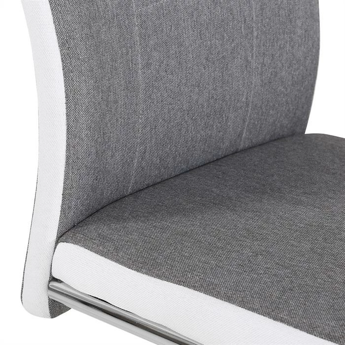 CARO-Möbel Esszimmerstuhl ALBA Im 4er Set In Grau-weiß 4 CARO-Möbel Esszimmerstuhl ALBA Im 4er Set In Grau-weiß – Bild 4