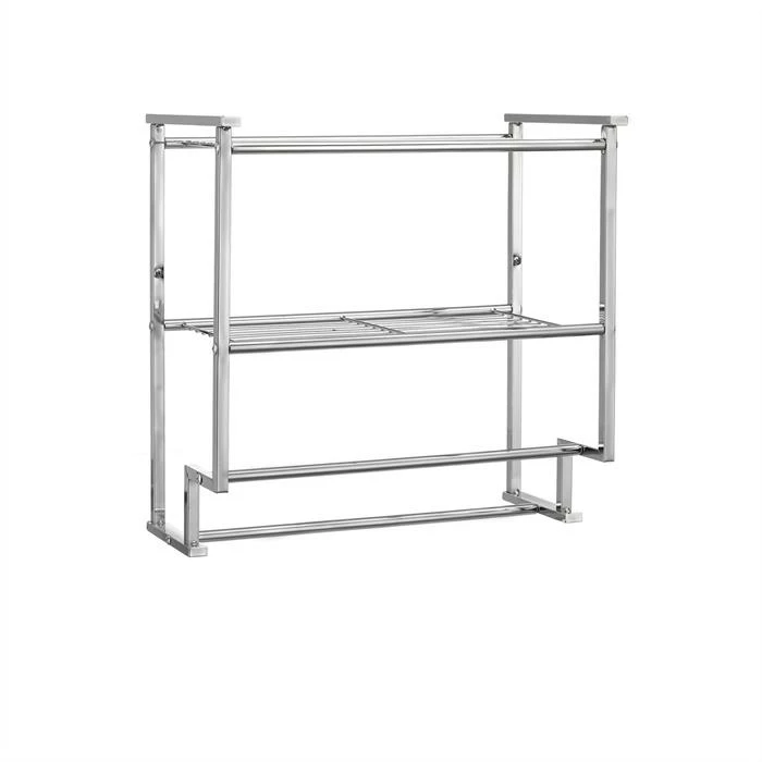 CARO-Möbel Wand-Handtuchhalter BARIS Mit 2 Ablagen 2 CARO-Möbel Wand-Handtuchhalter BARIS Mit 2 Ablagen – Bild 2