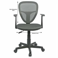 CARO-Möbel Kinderdrehstuhl STUDIO In Grau Mit Armlehnen -Günstiges Tische Geschäft 93964 4