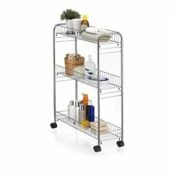 CARO-Möbel Rollwagen ZETA Verchromt Mit 3 Ablagen -Günstiges Tische Geschäft 93977 2