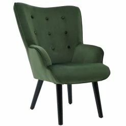 CARO-Möbel Polstersessel LIGERO Samtbezug In Grün