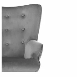 CARO-Möbel Polstersessel LIGERO Samtbezug In Grau 5 CARO-Möbel Polstersessel LIGERO Samtbezug In Grau -Günstiges Tische Geschäft 94006 2