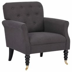 CARO-Möbel Polstersessel ARJANA Stoffbezug In Dunkelgrau