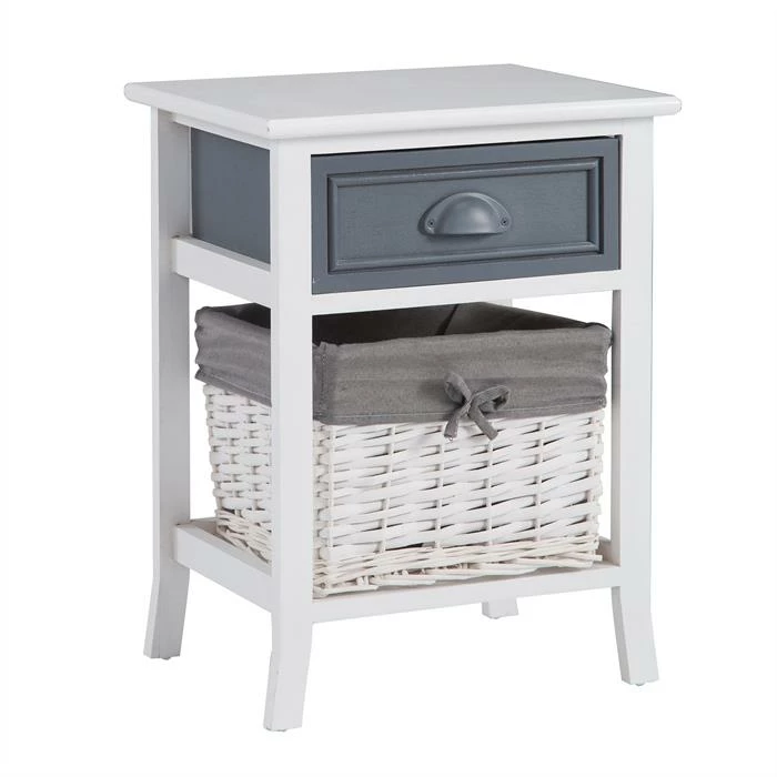 CARO-Möbel Nachttisch FLORENZ Weiß Mit 1 Schublade 1 CARO-Möbel Nachttisch FLORENZ Weiß Mit 1 Schublade