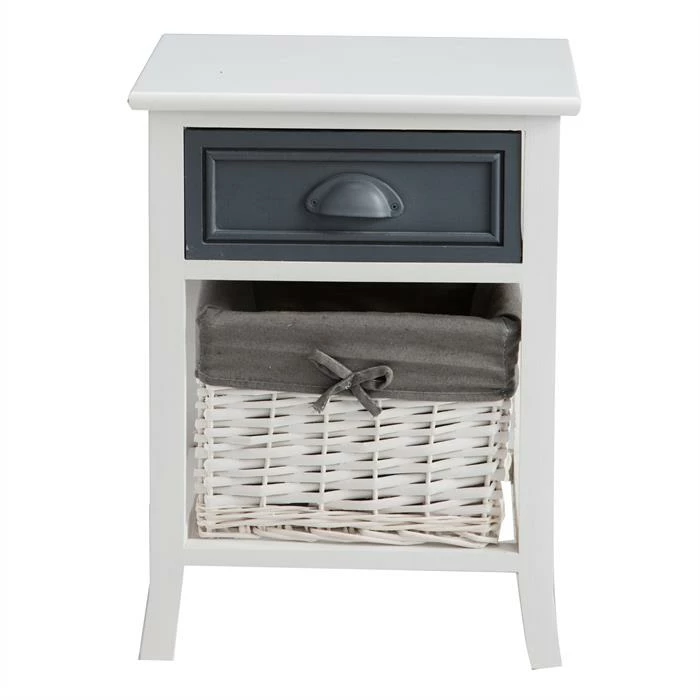 CARO-Möbel Nachttisch FLORENZ Weiß Mit 1 Schublade 2 CARO-Möbel Nachttisch FLORENZ Weiß Mit 1 Schublade – Bild 2