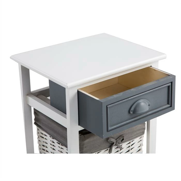 CARO-Möbel Nachttisch FLORENZ Weiß Mit 1 Schublade 4 CARO-Möbel Nachttisch FLORENZ Weiß Mit 1 Schublade – Bild 4