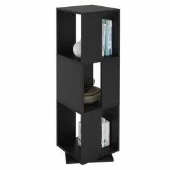 CARO-Möbel Drehregal KOPENHAGEN Mit 3 Fächern In Schwarz