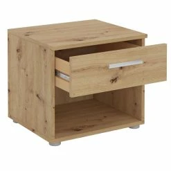 CARO-Möbel Nachttisch MARY Asteiche Mit Schublade -Günstiges Tische Geschäft 94228 1