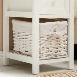 CARO-Möbel Nachttisch MESSINA Mit 1 Schublade Und Korb, In Weiß 11 CARO-Möbel Nachttisch MESSINA Mit 1 Schublade Und Korb, In Weiß -Günstiges Tische Geschäft 94232 AC5