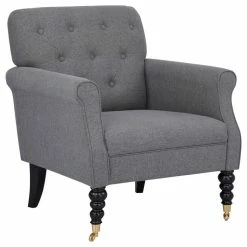 CARO-Möbel Polstersessel ARJANA Stoffbezug In Grau