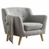 CARO-Möbel Sessel CESENA In Grau, Stoffbezug