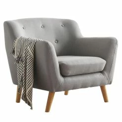 CARO-Möbel Sessel CESENA In Grau, Stoffbezug