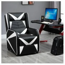 CARO-Möbel Gaming Relaxsessel ARROW In Schwarz/weiß, Bezug Aus Lederimitat -Günstiges Tische Geschäft 94330 3