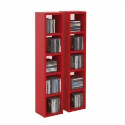 CARO-Möbel CD / DVD Regal CHART Mit 10 Fächern In Rot 5 CARO-Möbel CD / DVD Regal CHART Mit 10 Fächern In Rot -Günstiges Tische Geschäft 94428 2
