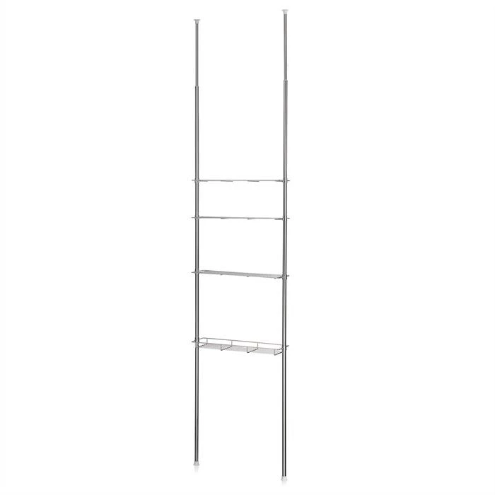 CARO-Möbel Teleskop-Duschregal DUNJA Mit 3 Ablagen Und 1 Korb 2 CARO-Möbel Teleskop-Duschregal DUNJA Mit 3 Ablagen Und 1 Korb – Bild 2