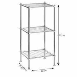 CARO-Möbel Badregal TUNIS Mit 3 Ablagen, Metall Verchromt -Günstiges Tische Geschäft 94554 3 N1