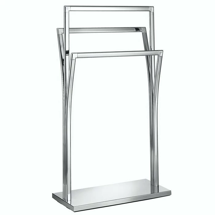 CARO-Möbel Handtuchständer MALMO Mit 3 Stangen, Metall Verchromt 1 CARO-Möbel Handtuchständer MALMO Mit 3 Stangen, Metall Verchromt