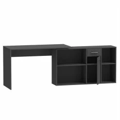 CARO-Möbel Eckschreibtisch DIEGO Mit Regal In Schwarz 9 CARO-Möbel Eckschreibtisch DIEGO Mit Regal In Schwarz -Günstiges Tische Geschäft 94603 4