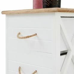 CARO-Möbel Nachttisch PERUGIA Mit 2 Schubladen In Weiß -Günstiges Tische Geschäft 94605 3 N