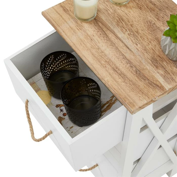 CARO-Möbel Nachttisch PERUGIA Mit 3 Schubladen In Weiß 3 CARO-Möbel Nachttisch PERUGIA Mit 3 Schubladen In Weiß – Bild 3