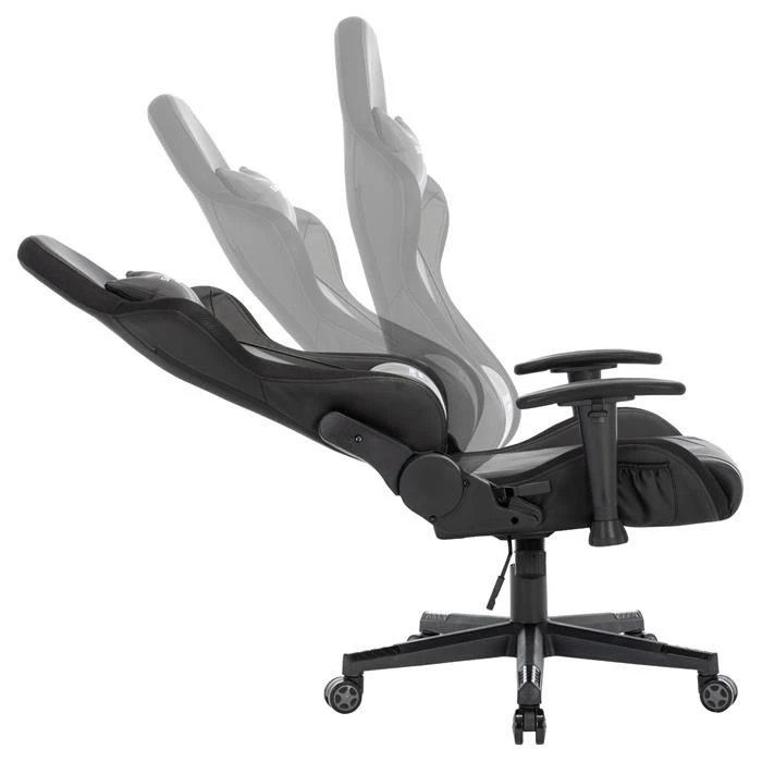 CARO-Möbel Gamingstuhl SKILLS Bezug Aus Lederimitat In Schwarz, Mit LED Beleuchtung 4 CARO-Möbel Gamingstuhl SKILLS Bezug Aus Lederimitat In Schwarz, Mit LED Beleuchtung – Bild 4