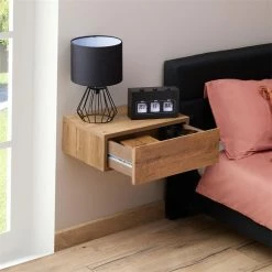 CARO-Möbel Hängende Nachtkommode ANNE Mit 1 Schublade, Eiche Dunkelbraun 8 CARO-Möbel Hängende Nachtkommode ANNE Mit 1 Schublade, Eiche Dunkelbraun -Günstiges Tische Geschäft 94813 AC2