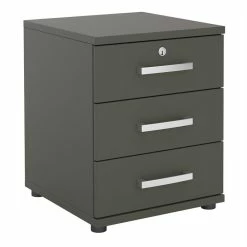 CARO-Möbel Bürocontainer TORONTO, 3 Schubladen In Anthrazit