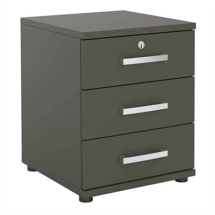 CARO-Möbel Bürocontainer TORONTO, 3 Schubladen In Anthrazit 1 CARO-Möbel Bürocontainer TORONTO, 3 Schubladen In Anthrazit