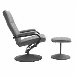 CARO-Möbel Relaxsessel DAKOTA Mit Hocker Und Stoffbezug In Grau 8 CARO-Möbel Relaxsessel DAKOTA Mit Hocker Und Stoffbezug In Grau -Günstiges Tische Geschäft 94835 2